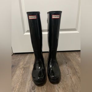 Tall Hunter Rain Boots - Back Adjustable